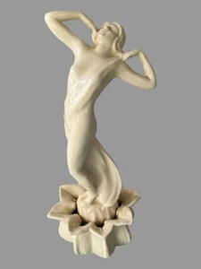 Vintage Figural Art Nouveau Deco Cowan 9" Art Pottery Flower Frog - Picture 1 of 6