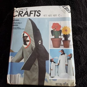 Mccalls 2205 Costume Pattern Shark Penguin Flower ADULT Size Large 40-42 UNCUT  - Picture 1 of 9