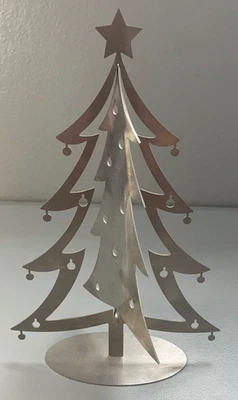 Decoración de árbol de Navidad de metal 3D de 10,5" de alto Foto 1 de 4