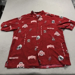 VINTAGE Ohio State Buckeyes Shirt Mens 3XL Reyn Spooner Hawaiian Brutus NCAA 90s - Picture 1 of 9