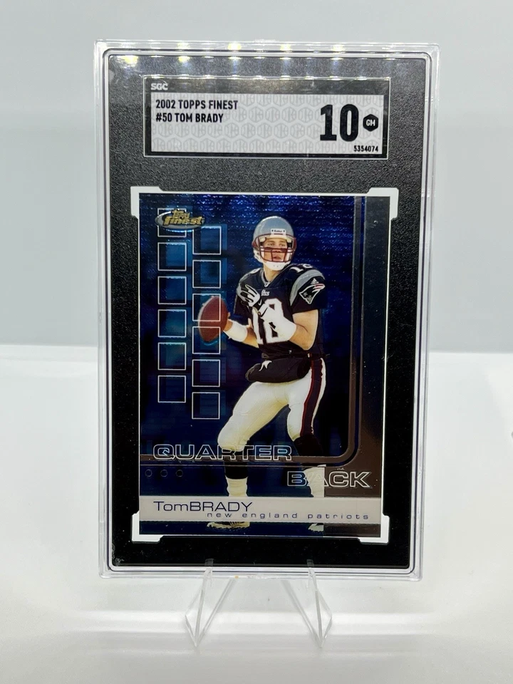 2002 Topps Finest Tom Brady #50  SGC 10 - Image 1 of 2