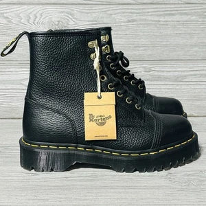 New Dr. Martens 1460 Bex FL Soft Cap Toe Leather Fur Boots Men's 8 Women's 9 - Picture 1 of 8