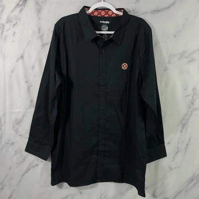 Camisa masculina We Love Fine X-men tamanho XL preta manga comprida com botões. - Imagem 1 de 4