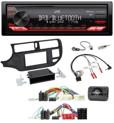 JVC Bluetooth USB DAB Lenkrad Autoradio für Kia Rio UB 2011-2015 schwarz - Bild 1 von 4