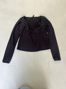 Urban Outfitters Out From Under Je T'aime Stretch Long Sleeve Top. Black. XL. - Picture 1 of 4