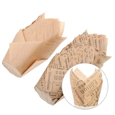  100 Pcs Caissette Muffins Papier Caissettes Doublures En Pour Cupcakes - Photo 1/4