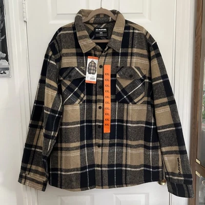 NUEVO Hombre Dakine Franela Camisa Chaqueta Forrada de Vellón Talla XXL Azul Beige Foto 1 de 4