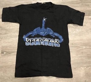 Vintage Super Fantasy Scorpions Youth XL 14-18 Womens SZ XS Black Single Stitch - Picture 1 of 6