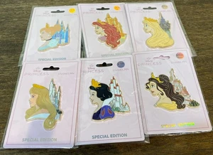 Disney PALM pink ala mode Royal Realms Princess Pins Complete 6 pin Set LE 200 - Picture 1 of 7
