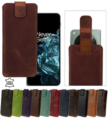 Custodia per OnePlus Aperta 5G Protettiva Vera IN Pelle con Linguetta Retraibile - Immagine 1 di 4