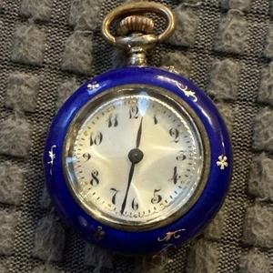 K&L Swiss Ladies Pocket Watch-.800 Silver-Enamel - Bild 1 von 5
