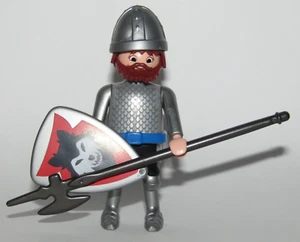 Playmobil  Medieval Soldier Knight w/ wolf silver shield - C38 - Picture 1 of 3