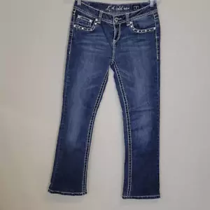 Pantalones de mezclilla para mujer LA Idol USA adornados talla 7 - Imagen 1 de 9