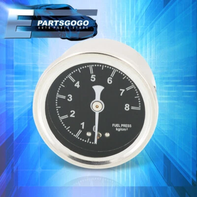 For Cadillac Fuel Pressure Oil Gauge Regulator 1/8" NPT 0-8KG/CM² Liquid Black - Image 1 of 3
