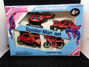 Brute Vehicle Marvel Super Heroes Secret Wars Spider-man 4 pc Set Buddy L 1984 - Picture 1 of 8