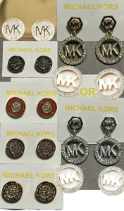 MK Plated Heritage Unisex stud earrings, rose gold, gold, white, black - Picture 1 of 24