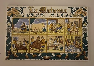 Ceramic Italian Mural Tile Backsplash of “La Matanza” (The Butchering)12x8” - Picture 1 of 3