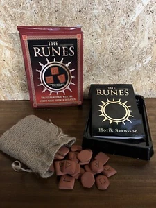 THE RUNES Open Box STONES, BAG, Horik Svensson HC BOOK Fortune Telling Occult - Picture 1 of 4