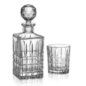 Juego de whisky Bohemia 6 vasos de whisky + jarra 24 % PbO cristal de plomo cristal  - Imagen 1 de 13