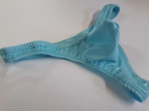 Traje de baño para hombre nuevo tanga abultado personalizado soñador metálico azul claro s m l o xl - Imagen 1 de 3