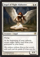 MTG-1x-Moderate Play, English-Angel of Flight Alabaster - Foil-Innistrad