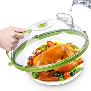 Microwave Splatter Cover for Food Protection, Clear Microwave Plate Lid - Picture 1 of 10