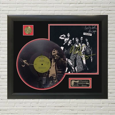 Alice Cooper Laser Etched Black Vinyl Record Reproduction Signed LP Display - Image 1 of 4