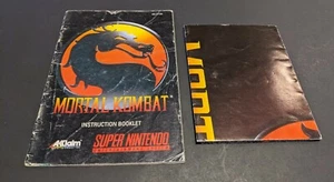 Bedienungsanleitung Broschüre + Einsätze Mortal Kombat 1 Super Nintendo SNES - Bild 1 von 3