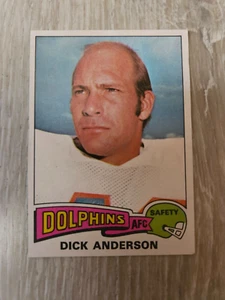 Dick Anderson Karte #440 Topps Fußballkarte 1975 Miami Dolphins - Bild 1 von 2