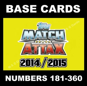 Match Attax 2014/15 14/15 Premier League BASE CARDS 2014 / 2015 181-360   - Picture 1 of 181