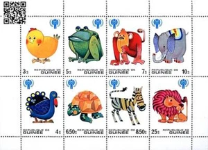 👉 GUINEA 1979 YEAR of the CHILD S/S MNH Animals, BIRDS, CHICKEN, FROG (D1) - Picture 1 of 1