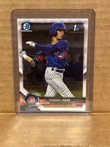 Ezequiel Pagan 2018 Bowman Draft Chrome 1st Bowman Card Chicago Cubs BDC-106