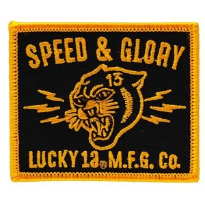Lucky 13 Panther Speed Glory Patch Rockabilly Punk Kustom Retro Iron On Biker - Imagen 1 de 1