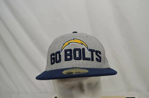 New Era NFL LA Chargers "GO BOLTS" Fitted Hat Cap 59FIFTY Sz 7 1/4 NFL Football - Picture 1 of 7