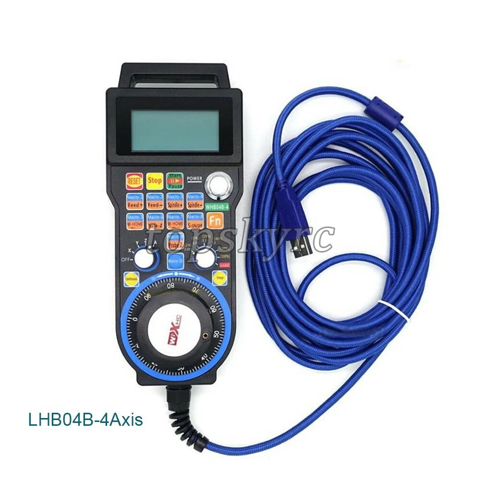 LHB04B-4Axis Mach3 Wired CNC MPG Handwheel Pendant For 4-Axis CNC Engraving tps - Image 1 of 3