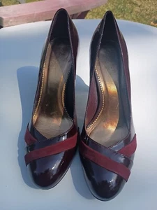 Nicole Miller Sexy Pump Toe 7.5B Burgundy  - Picture 1 of 9