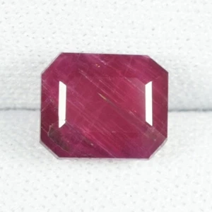 3.10 ct BEST GRADE OPAQUE "UNHEATED" PINK RED NATURAL RUBY  Octagon See Vdo LG - Picture 1 of 2