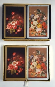 Congress Rose Playing Cards Boxed Set 2 Decks Flowers Arrange A5701 Vtg Complete - Picture 1 of 19