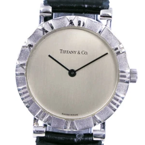 TIFFANY&Co. M0640 Atlas Watches Silver/black SilverDial Silver925/Stainles... - Picture 1 of 8