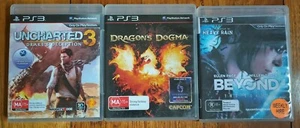 3x PS3 Games Beyond 2 Souls, Dragon's Dogma, Uncharted 3 - Picture 1 of 5