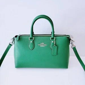 Coach CR156 Raffiniertes Leder Georgia Satchel Umhängetasche Handtasche Kleeblatt - Bild 1 von 8