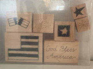 JRL Design Co. God Bless America Stempel Flagge Streifen S381 patriotisch #BA99 - Bild 1 von 2
