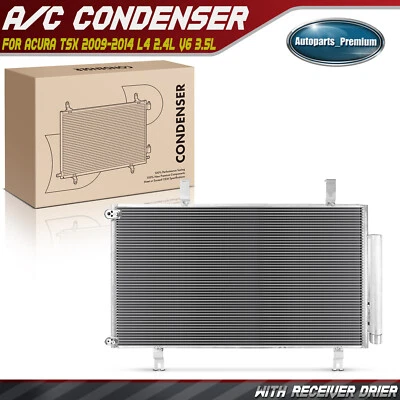 Condensador de CA con receptor secador para Acura TSX 2009 2010 2011-2014 L4 2,4 L V6 3,5 L Foto 1 de 4