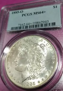 1885 O MORGAN SILVER DOLLAR $1 PCGS MS 64+ PLUS - - Picture 1 of 9