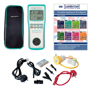 Kewtech SMARTPAT battery operated PAT Tester | Run Leakage Test and extras KIT6U