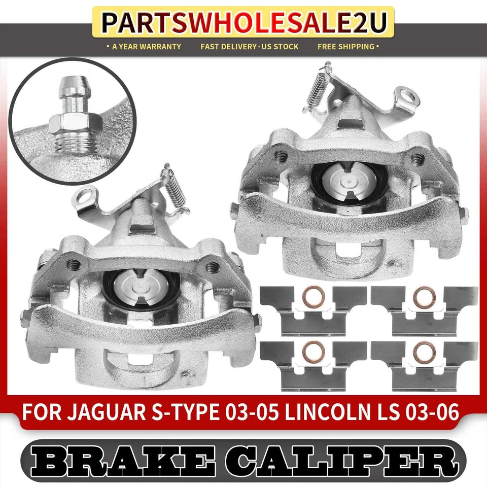 Pinza de freno trasera izquierda y derecha 2 piezas con soporte para Jaguar S-Type Lincoln LS Foto 1 de 4