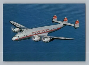 Airplane Postcard TWA Trans World Airlines Lockheed L-749A Constellation AJ8 - Picture 1 of 2