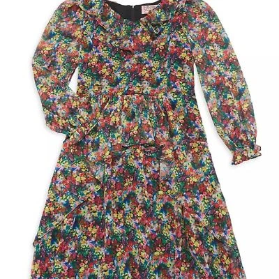 Vestido con volantes de gasa estampado floral para niña MARCHESA NOTTE MINI, talla 10 Foto 1 de 4