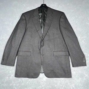 Burberry London Blazer 44R Gray Plaid Kensington 100% Wool Suit Two Buttons - Picture 1 of 14