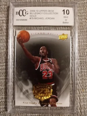 2009-10 Upper Deck MJ Legacy Collection Gold #79 Michael Jordan BCCG 10 Mint - Image 1 of 2